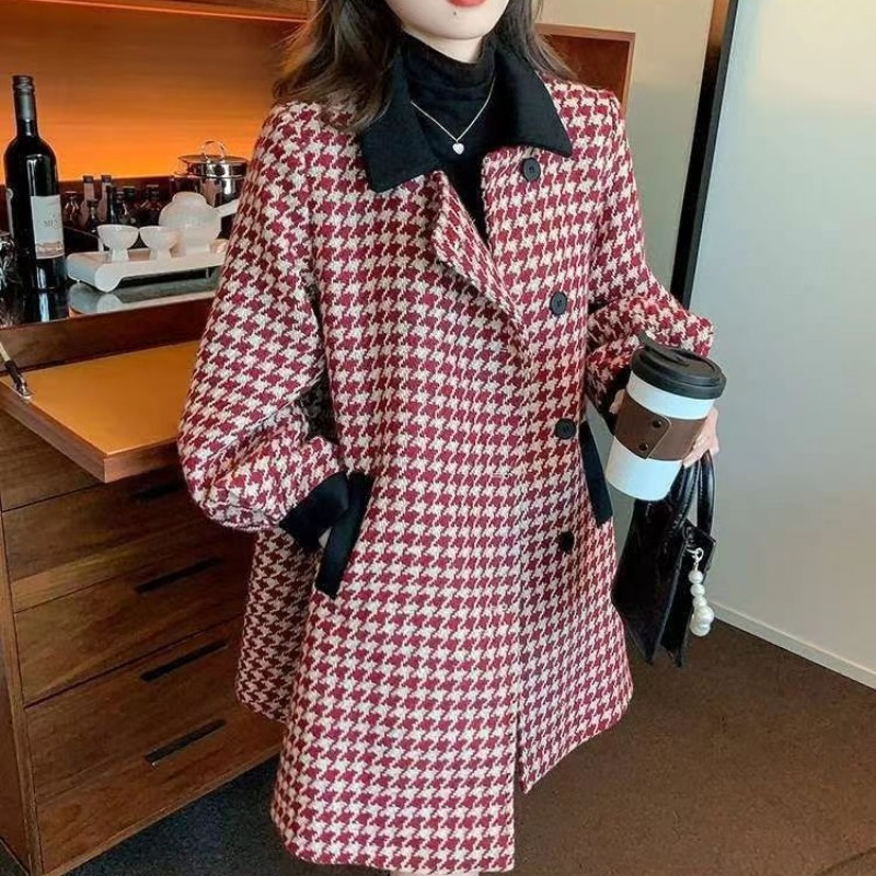 Winter verdickter Wollmantel Damen Winterkleidung 2023 neuer mittellanger Wollmantel im westlichen Stil kleiner Duft trendig_voghion.com