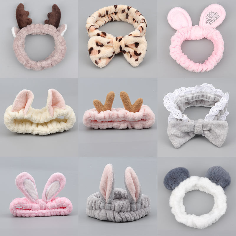 New cartoon hair band for face washing special Net red women's fashionable mask for face washing wide-brimmed simple hair band hair band