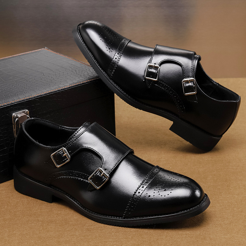 Fabrik Großhandel ein Paar Lieferung Außenhandel Brogue Low-Top Lederschuhe Mode britischen Stil Business formale Kleidung lässig Herrenschuhe_voghion.com