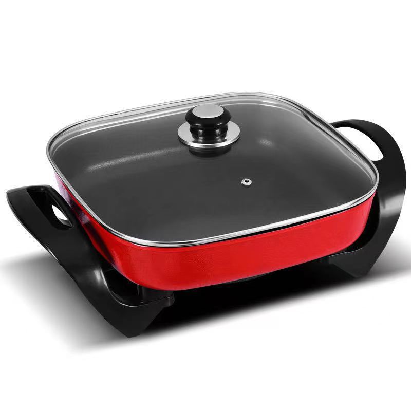 Multi-functional Four-square Pot Korean-style Electric Hot Pot Household Electric Hot Pot Integrated Pot Xianke Cooking Pot Gift Electric Wok