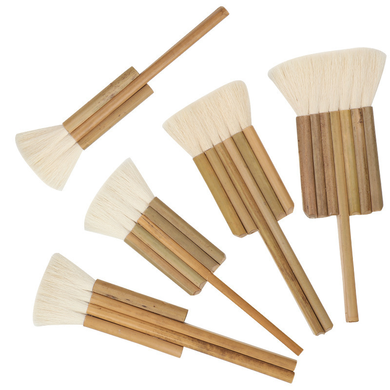 Weizhuang Bamboo Tube Pen Кисть Акварельная ручка Шерстяная кисть Традиционная китайская кисть для рисования Многотрубная шерстяная кисть Кисть для масляной живописи База Шаблон Ручка