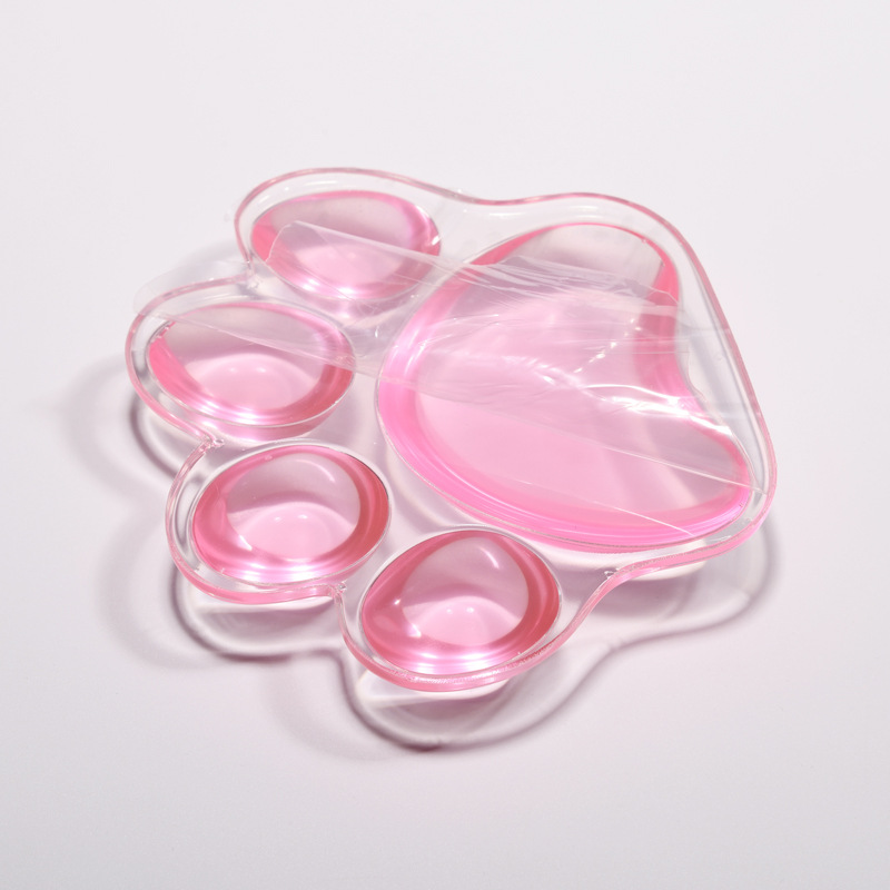 Transparent silicone mouse pad wholesale pink cute girls office wrist pad small three-dimensional non-slip cat claw hand pillow