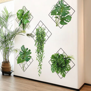 Cross-border wall stickers green plant basin pick small clear living room sofa bedroom background wall decorative stickers CH39076AB