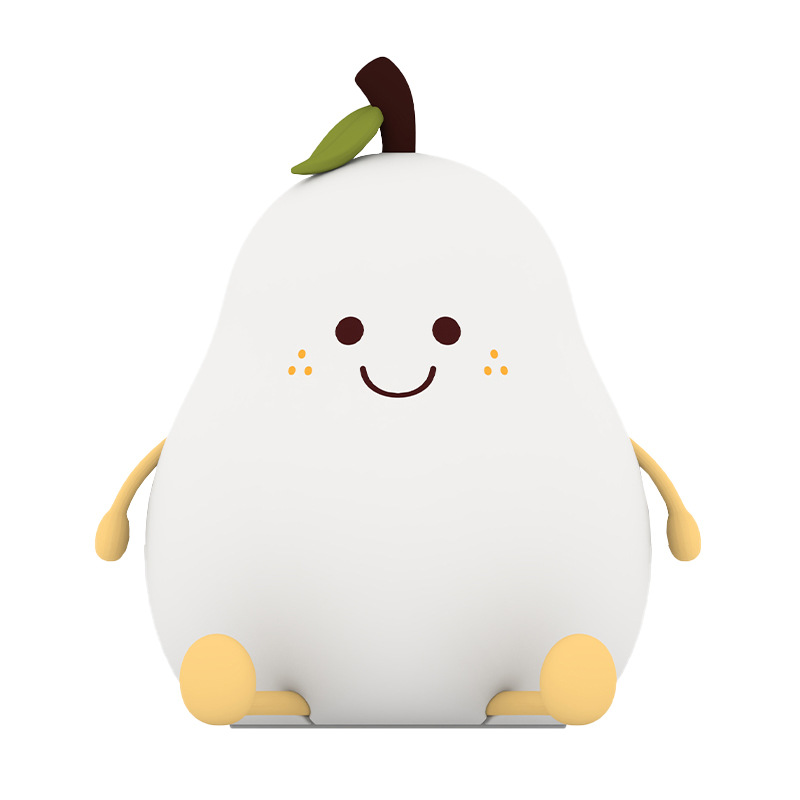 Non-pear sleeping night light USB charging colorful silicone night light duck pear light timing sleeping atmosphere Pat Light