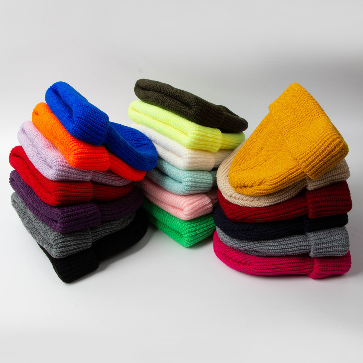 Autumn and Winter new Korean style melon hat men's and women's hip hop knitted warm wool hat student fashion flanging Yupi cold hat