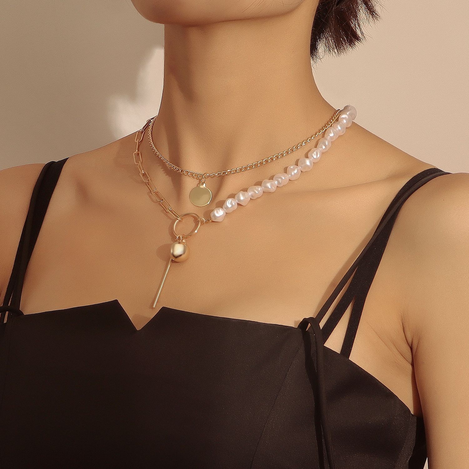 European and American cross-border jewelry INS cross love fritillary necklace necklace women's sweater chain fashion accessories