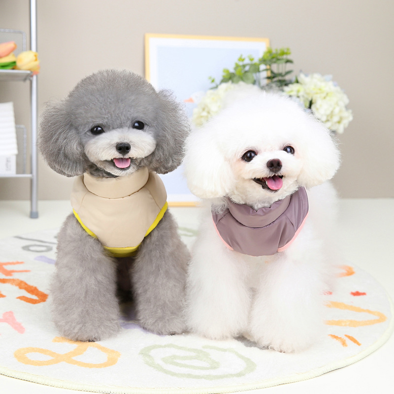 Pet Clothing Dog Clothes Autumn and Winter Clothes Thickened Leg Cotton Vest Pet Clothes 22 Stitching Zipper Cotton Vest