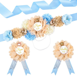 baby shower mother-to-be flower belt mom to be corsage badge decorative props