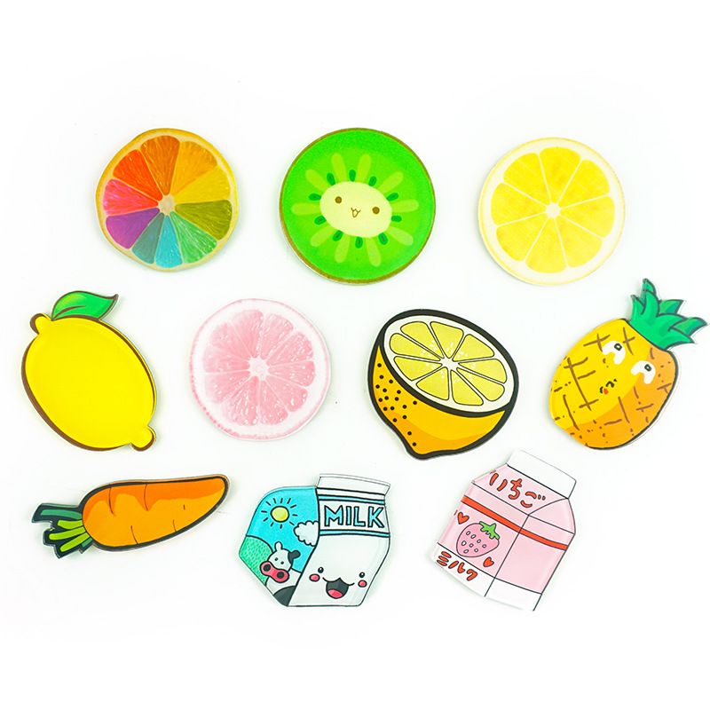 Soft adorable fruit soft magnetic refrigerator stickers cute cartoon magnetic stickers early education stickers Korea creative photo magnetic stickers wholesale