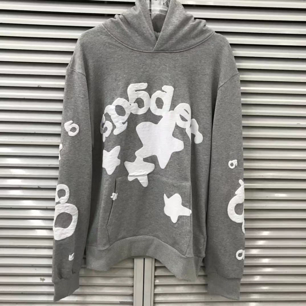 21SS European and American hip-hop singers same style foam letters 555555 printed men and women couple sweatshirt hoodie trend 21SS European and American hip-hop singers same style foam letters 555555 printed men and women couple sweatshirt hoodie trend