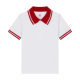 kids Children's T-shirt Long Sleeve Cotton White Lapel Polo Shirt for Boys and Girls Elementary School Students Middle and Large Children's School Uniform