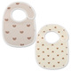 G11 heart color rainbow two gauze waterproof bib