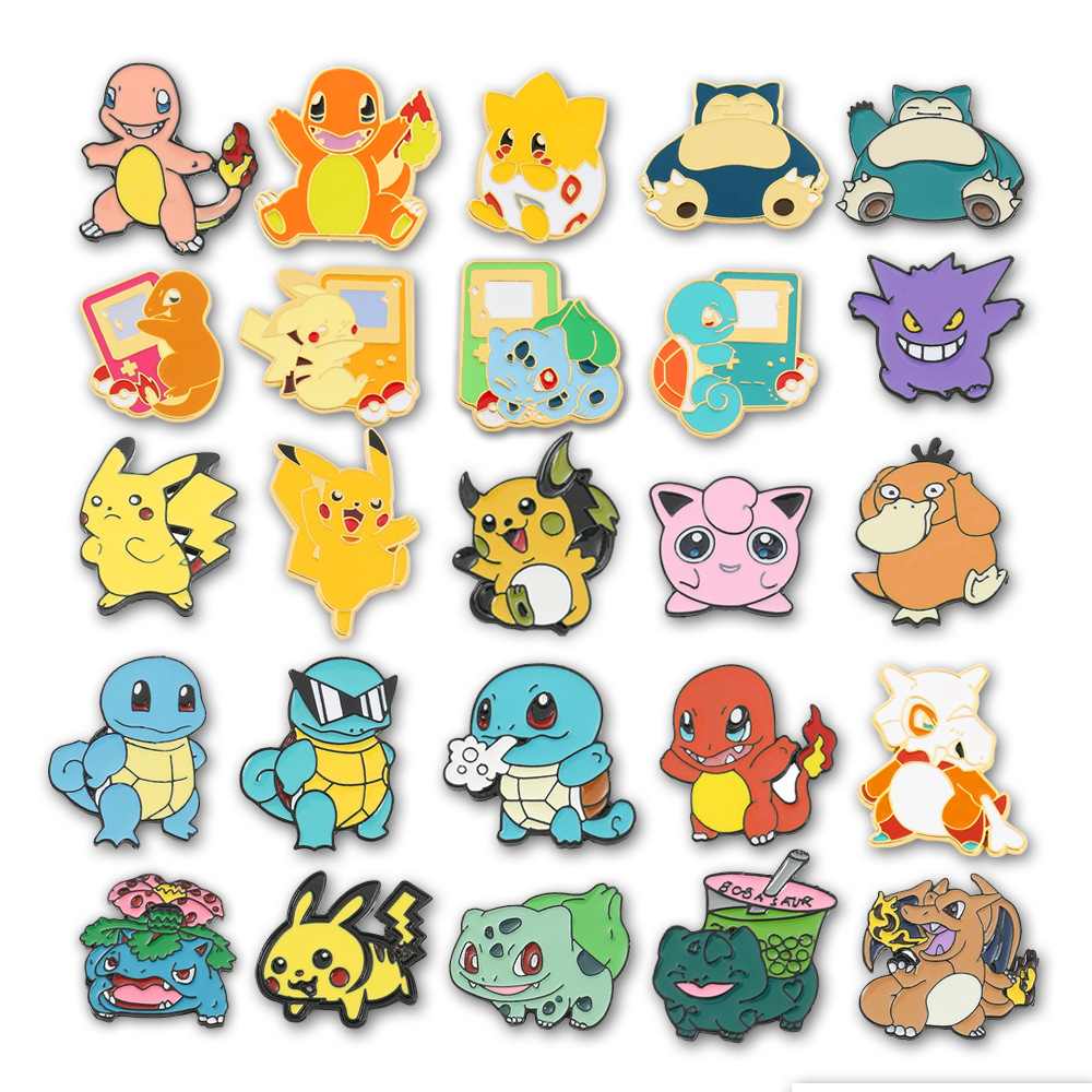 Pokemon ins Trendy Jenny Turtle Pokemon Pokemon Chubby Ding Brooch Baokemeng Metal Badge Bag Accessories