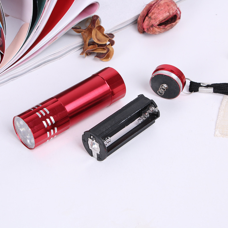 9led Purple Flashlight Multifunctional Banknote Checking Flashlight UV Curing Fluorescent Detecting Lamp No.7 Section 3 Gift Lighting