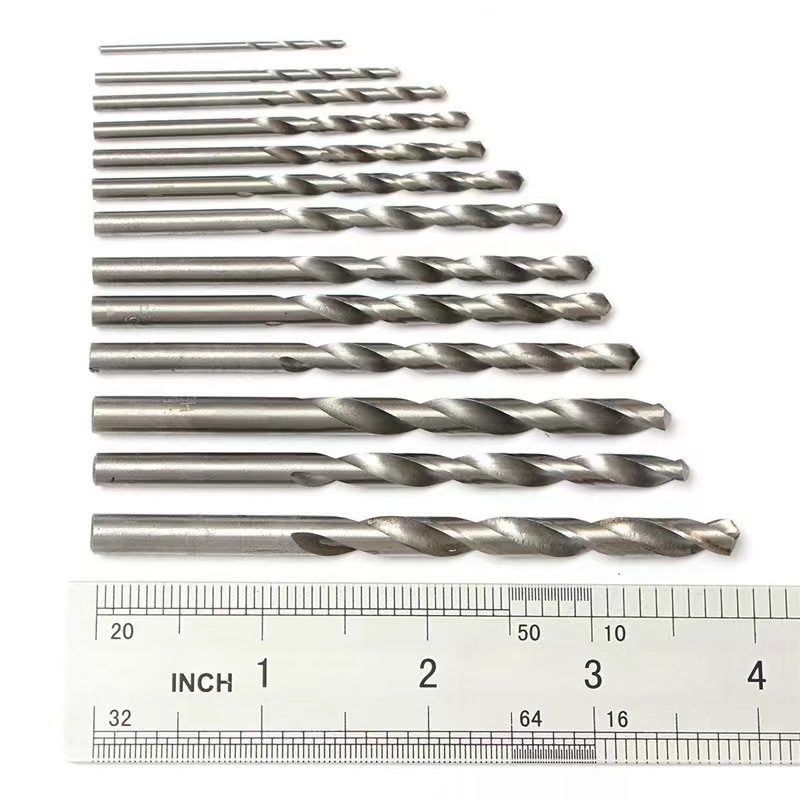 Hot High Speed Steel Twist Drill Set Straight Handle Twist Drill Perforation Carpentry Drill Titanium Plated 13 Piece Set Twist Drill Set