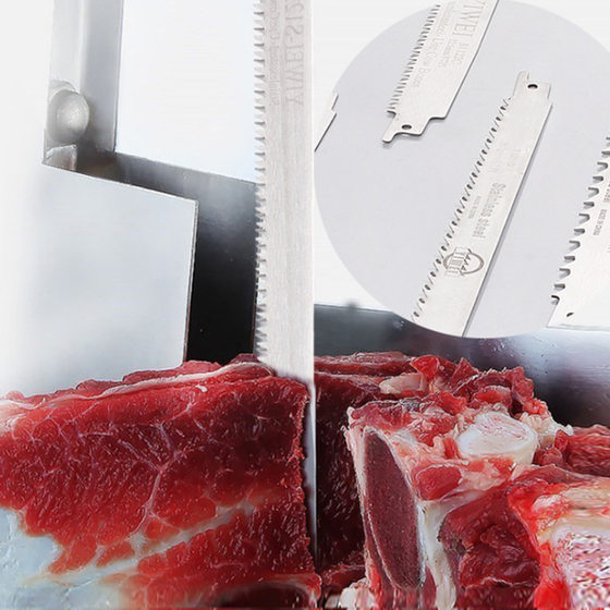 Stainless Steel Reciprocating Saw Blade Sabre Saw Strip Frozen Meat Bone Ice Cube Cutting Special Coarse Tooth Fine Tooth Bone Saw Machine Electric Saw