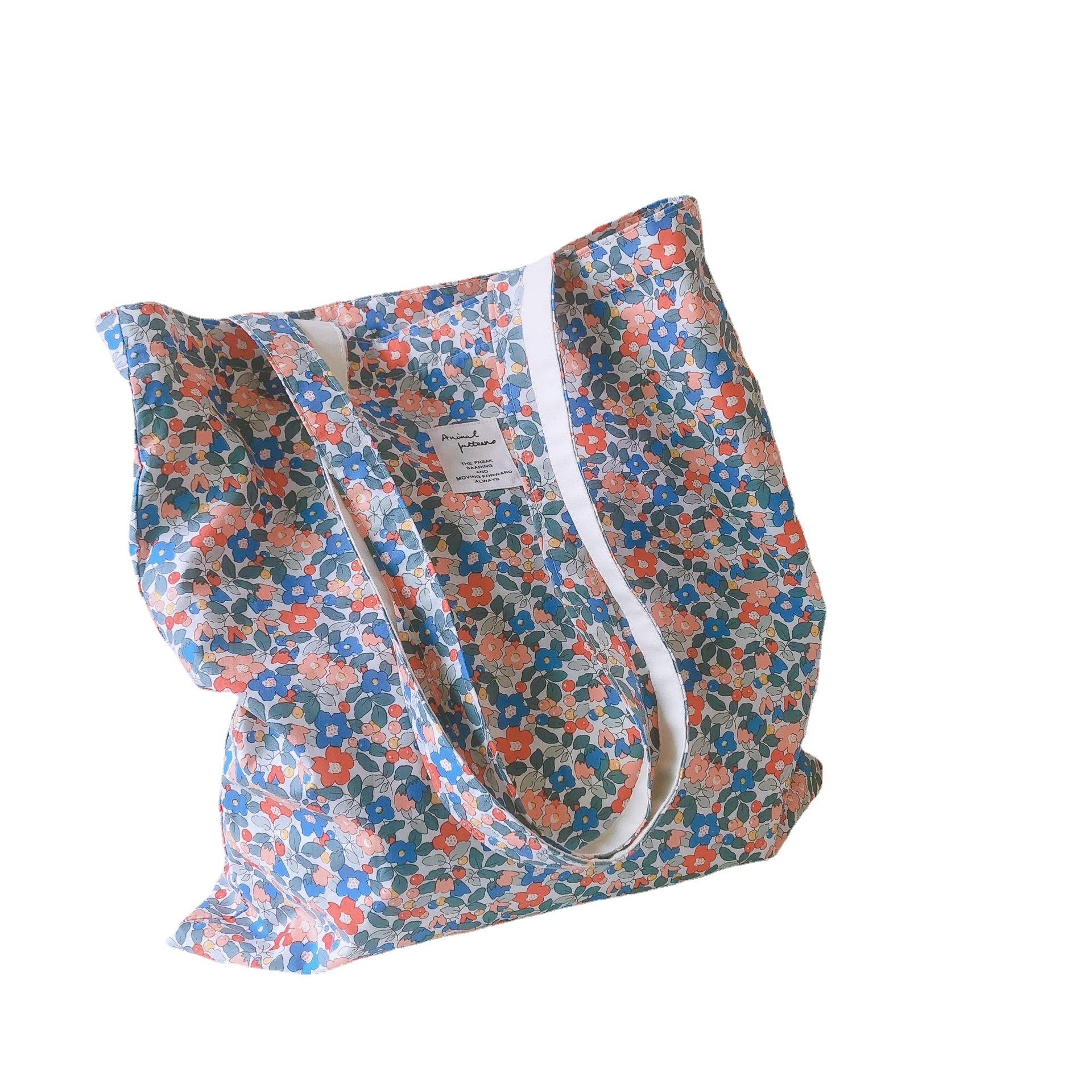 [Su Xi cloth bag] Summer new fresh floral cotton bag single shoulder Women's canvas bag large capacity niche simple
