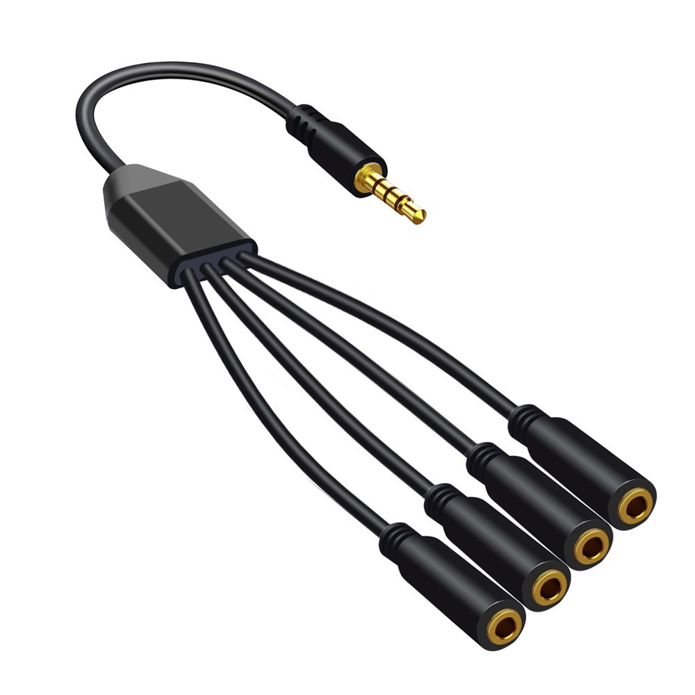 3.5mm one-to-two audio cable, one-to-three-to-six, four-to-five Shared cable, Computer mobile phone headset, extended AV cable