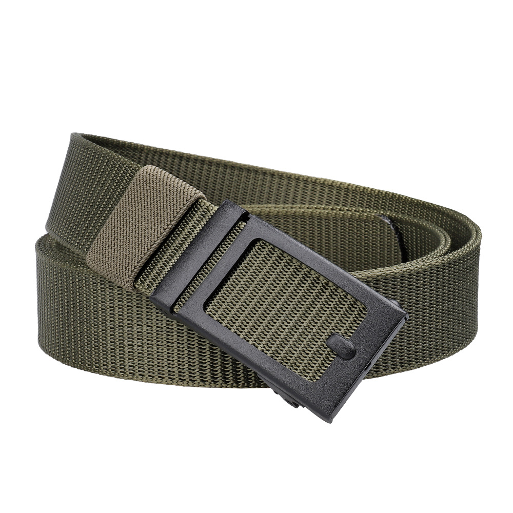 New Toothless Automatic Buckle Belt Men's Nylon Braided Belt Outdoor Casual Breathable Belt All-match Belt
