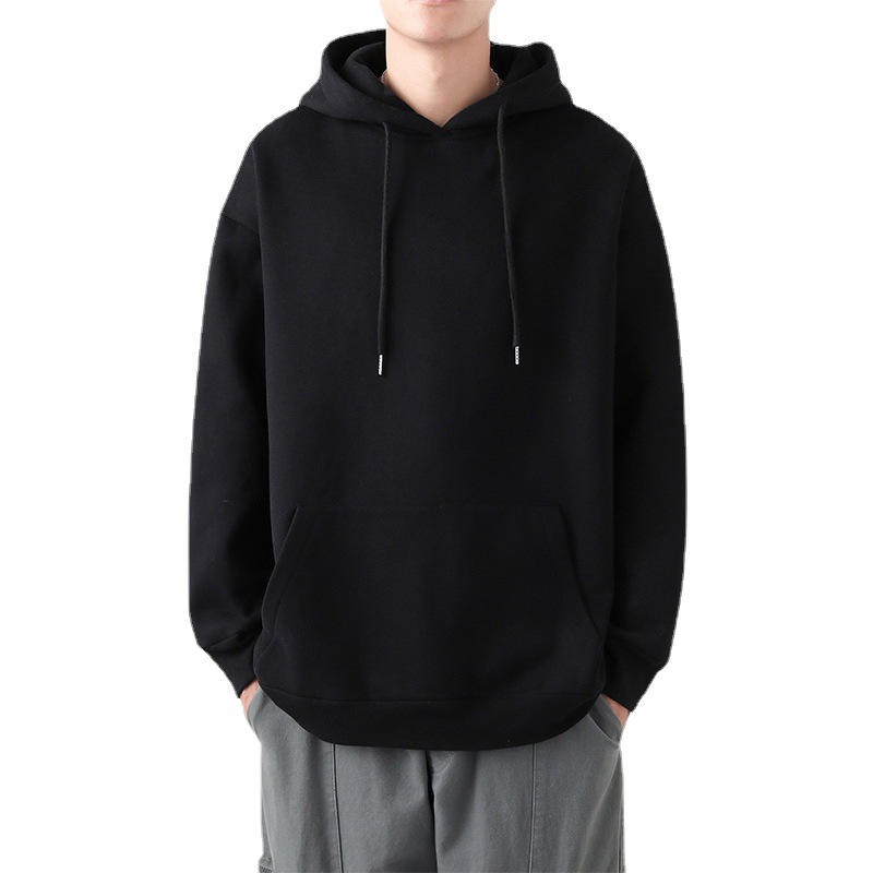Autumn 2022 Japanese Style Basic All-match Hooded Sweater Men's Solid Color Long-sleeved T-shirt ins Trendy Couple Dress Base Shirt
