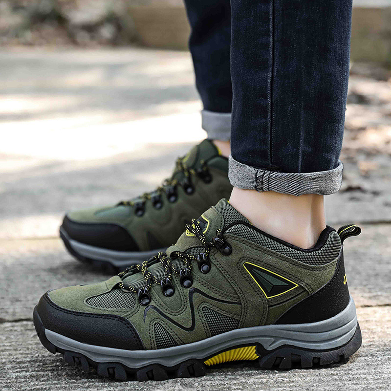Cross-border 2024 Spring and Autumn New Low-top Lace-up Hiking Shoes Men's Outdoor Shoes plus size Cross-country Hiking Shoes Travel Shoes