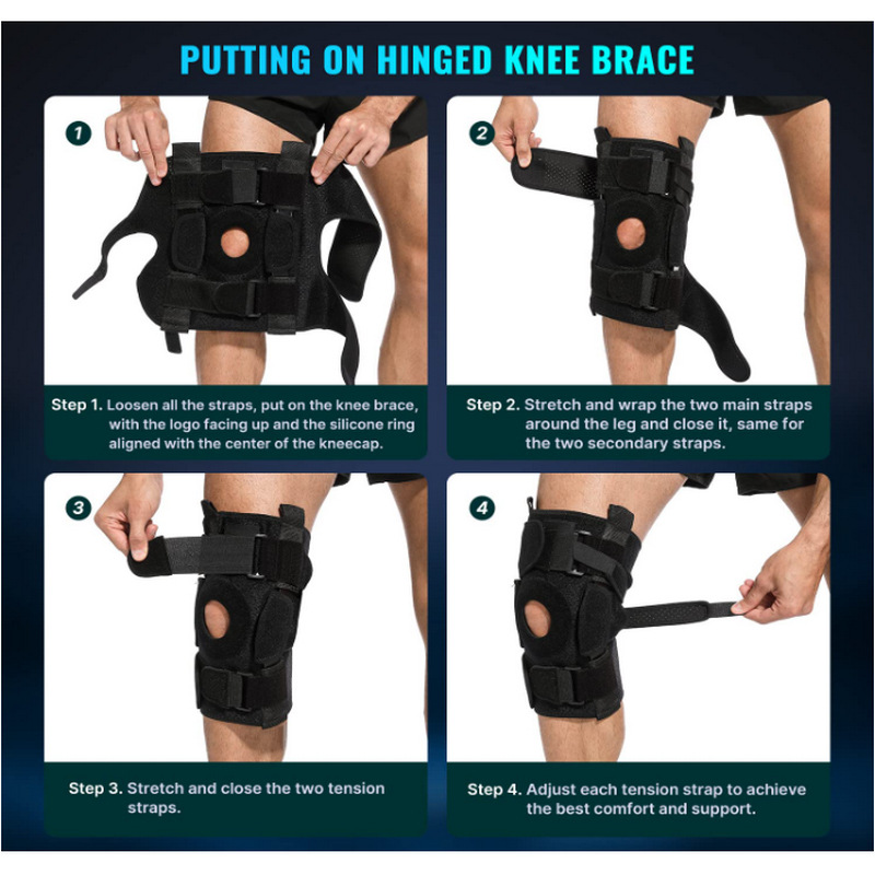 Bracket Four Spring Knee Pads Sports Knee Pads Outdoor Mountaineering Breathable Basketball Riding Knee Pads Running Reinforcing Protectors