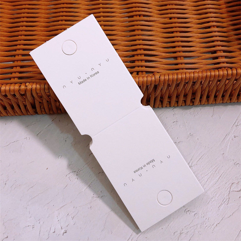 5*14cm-adult children hair clip hair rope folding card paper hair accessories packaging card tag hanging card