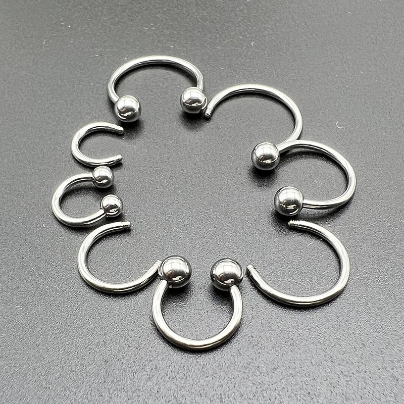 316L Lip Ring Horseshoe Ring Nasal Septum Ring Titanium Steel Body Puncture Jewelry Spot Cross-border Wholesale