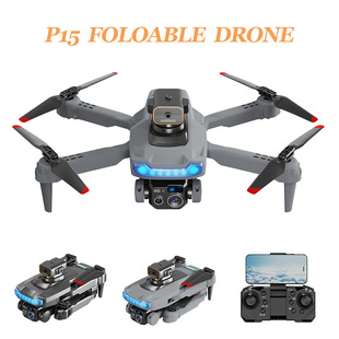 Cross-border new GPS brushless obstacle avoidance P15 UAV automatic return HD aerial photography dual camera remote control aircraft