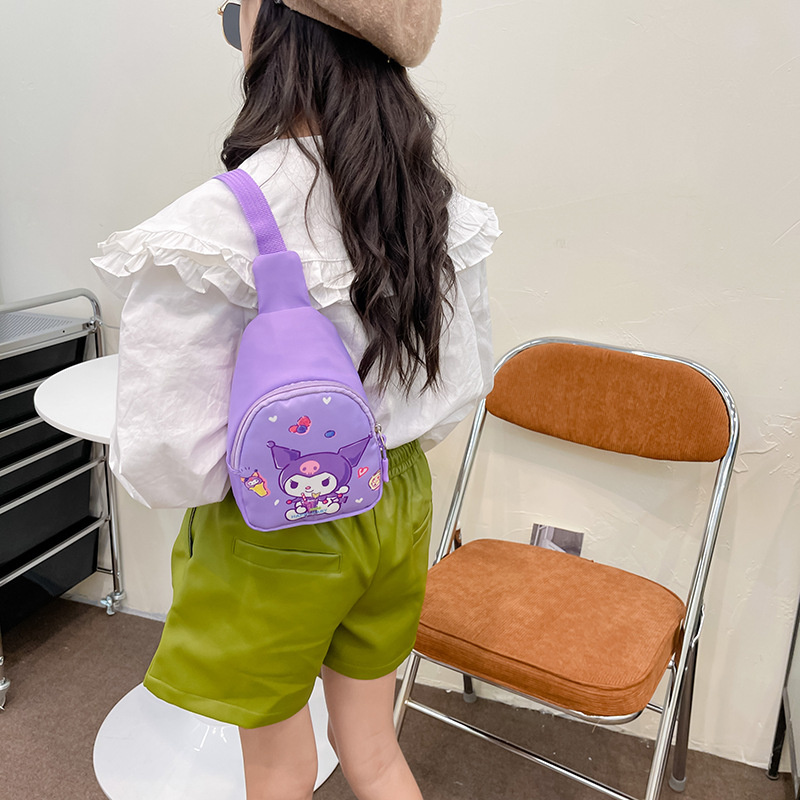 New Children's Chest Bag Fashion Boys and Girls Casual Crossbody Bag Cartoon Cute Change Shoulder Bag Trendy Cool Small Satchel