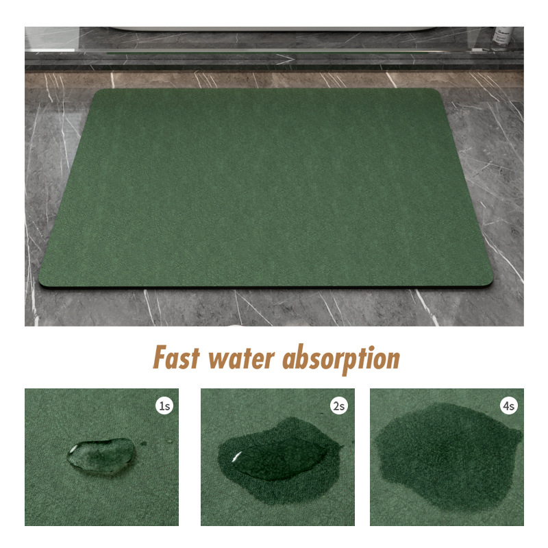 硅藻土软垫浴室地垫卫生间速干家用吸水垫厕所防滑脚垫地毯门垫子