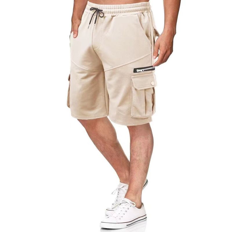 男性の夏の8色の工装の半ズボンの錦糸の綿のゆったりしている大きいサイズの5分の中ズボンの男性式の越境する多袋の工装のズボン|undefined