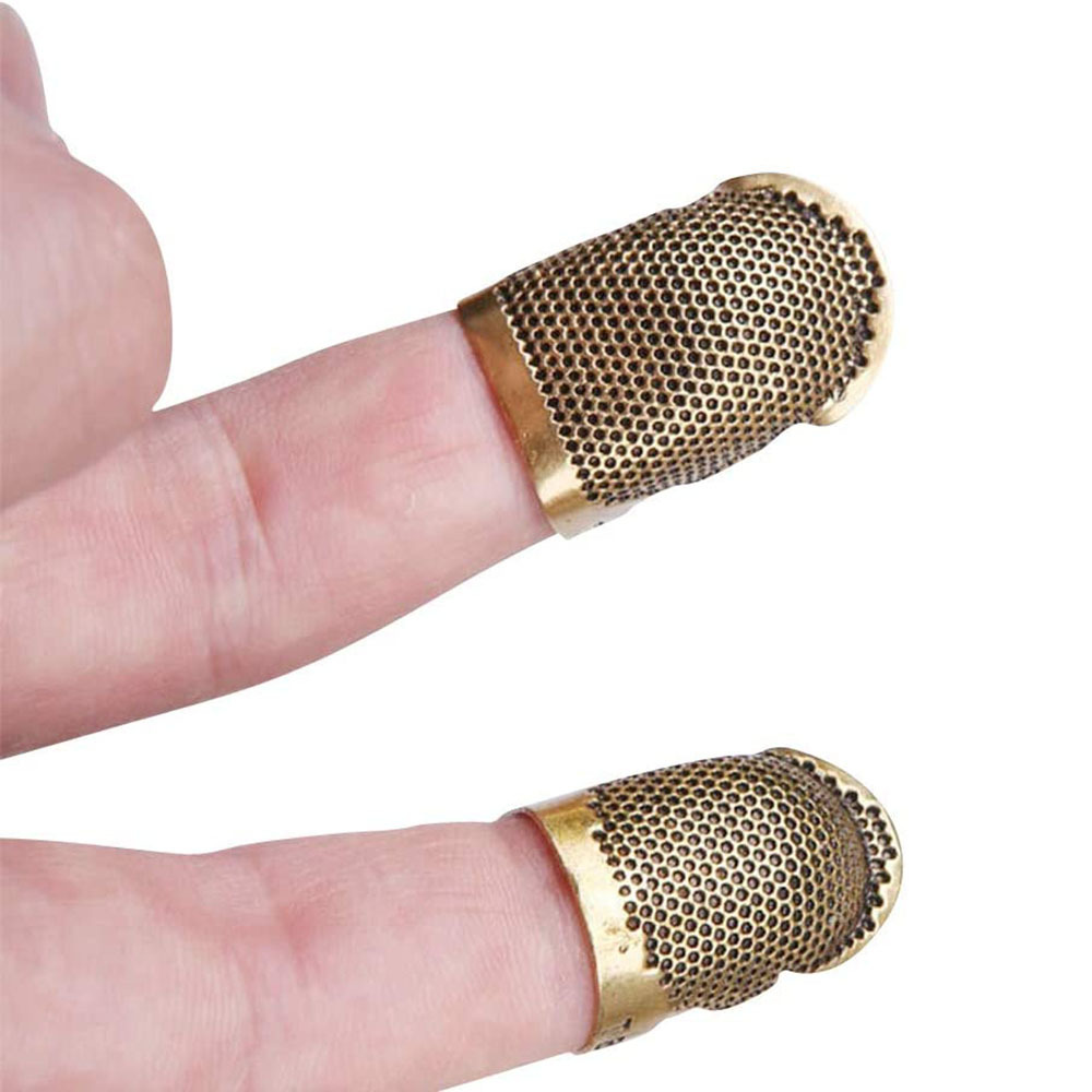 [Cross-border exclusive] Retro thimble metal adjustable finger protector sewing quilting fingertip thimble cover