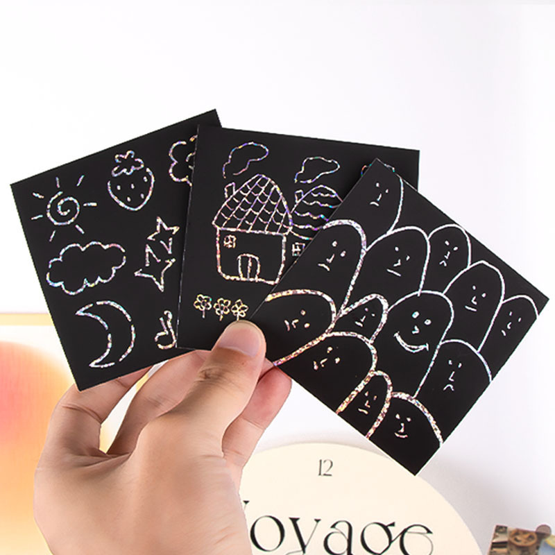 YUELU children's colorful note scratch painting Primary School students painting coloring book graffiti painting message scratch paper