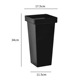 Square flower barrel medium [black] 1; see sku description