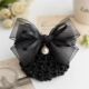 Ruffled pearl-black