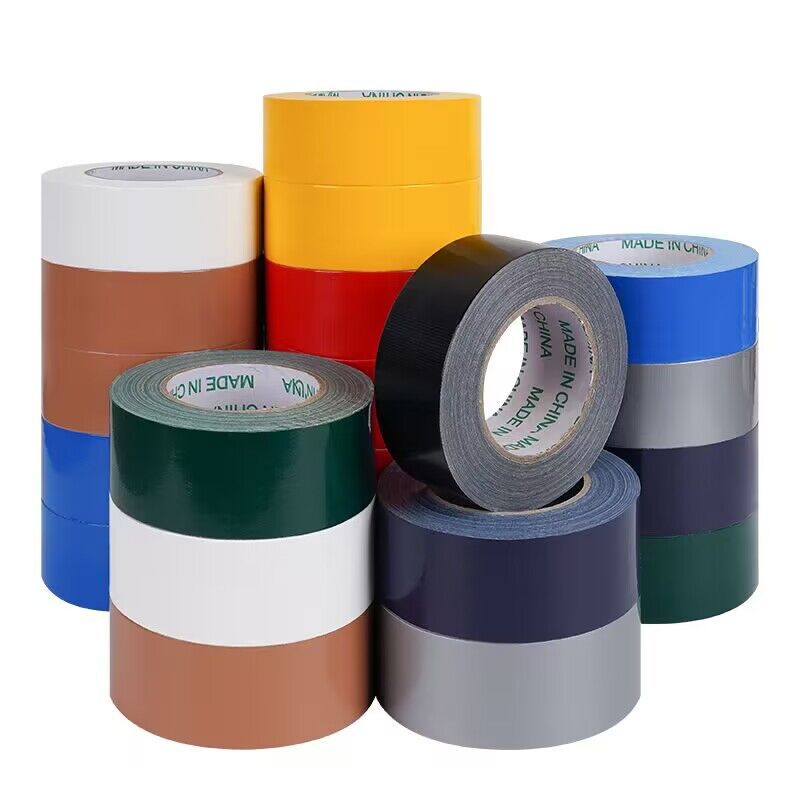 High-adhesive red cloth tape strong non-adhesive waterproof windproof carpet tape black single-layer cloth tape