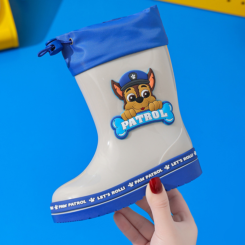 Children's rain boots boys' Wangwang team girls' rain boots boys' non-slip high-top waterproof shoes for children and students