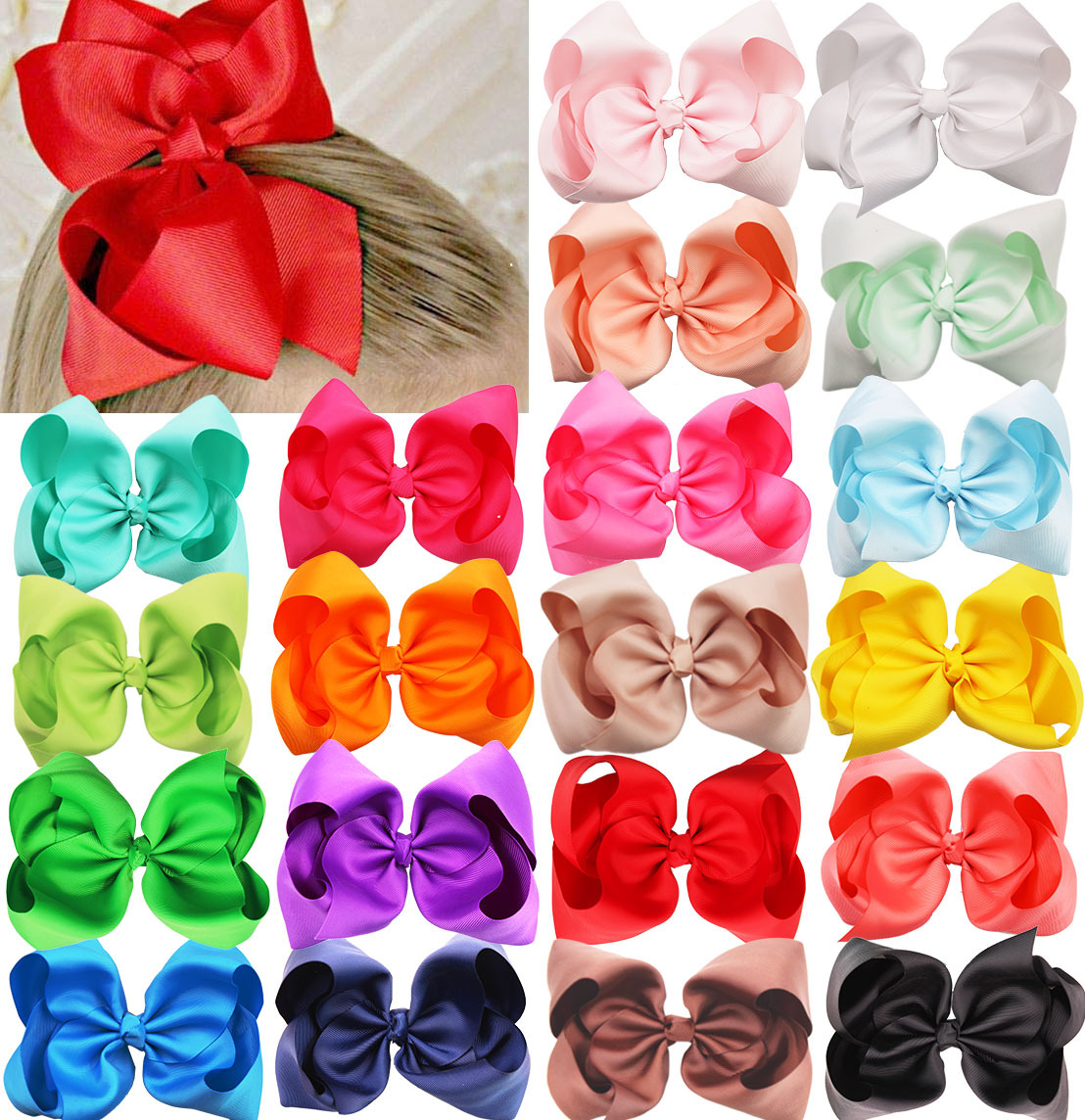 40 farbe Europäischen und Amerikanischen schmuck 8 zoll große bogen haarnadel gewinde mit blase blume kopfschmuck haarnadel 8012 haar zubehör_voghion.com