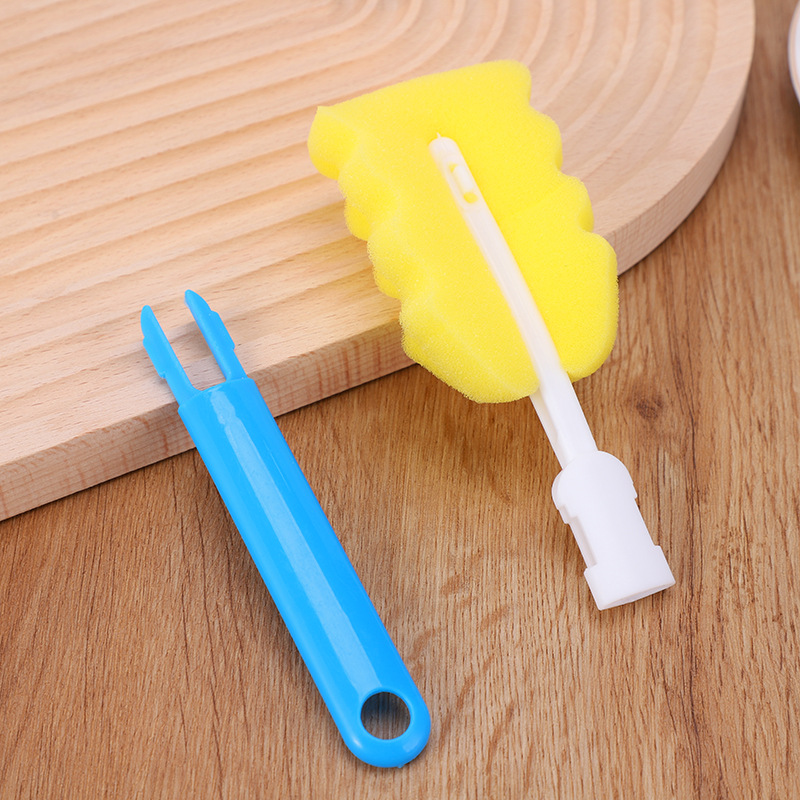 Long handle Sponge Cup brush cleaning baby bottle brush removable glass cup brush bottle cleaning brush Cup