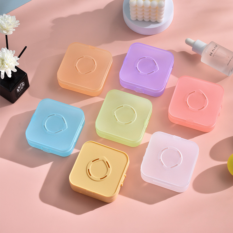 Camera Powder Box 100 points powder puff storage box breathable separated dust large powder puff box