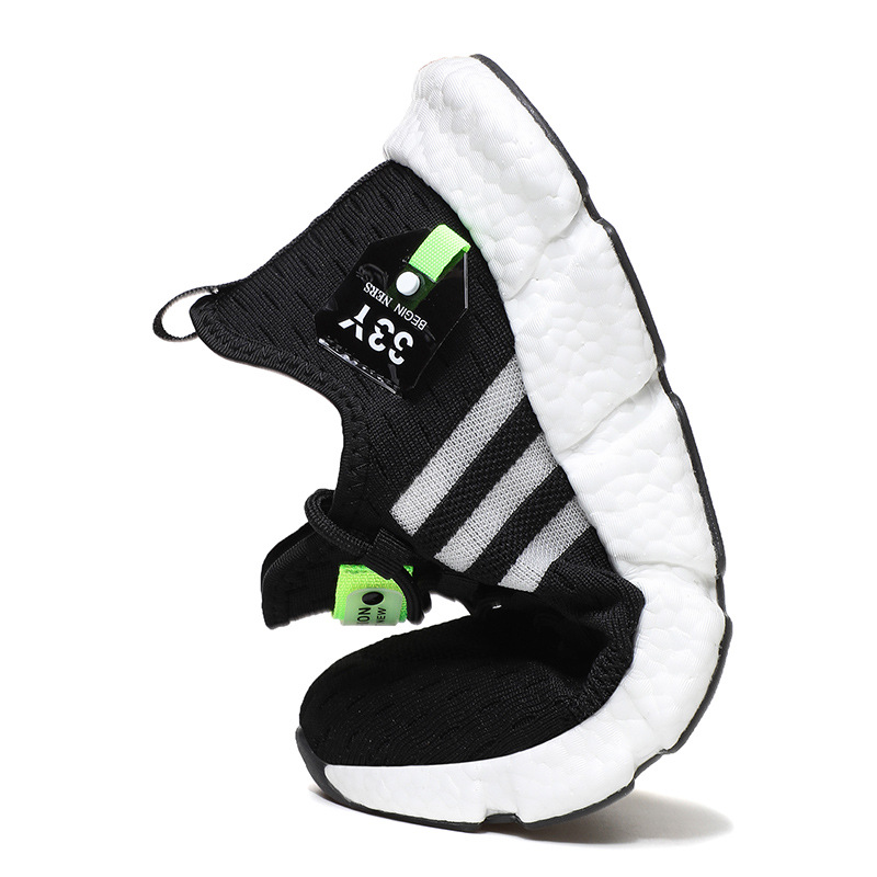 Shoes men's foreign trade plus size running shoes trendy men's shoes flying woven breathable mesh casual shoes couple popcorn sneaker