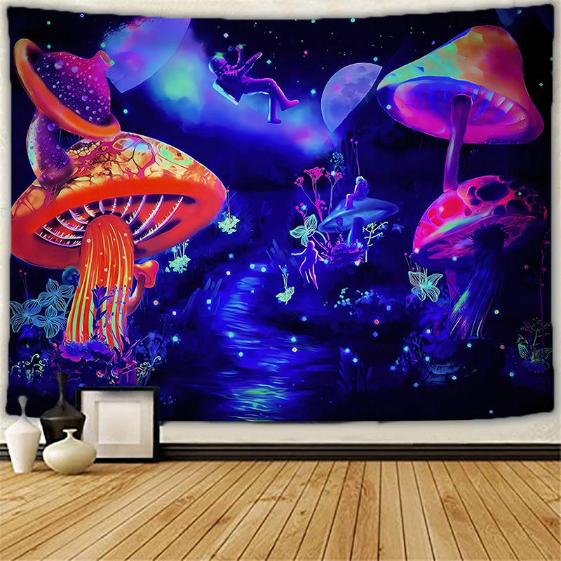 Foreign trade tapestry European and American bohemian psychedelic style mandala background cloth wholesale digital printing hanging cloth