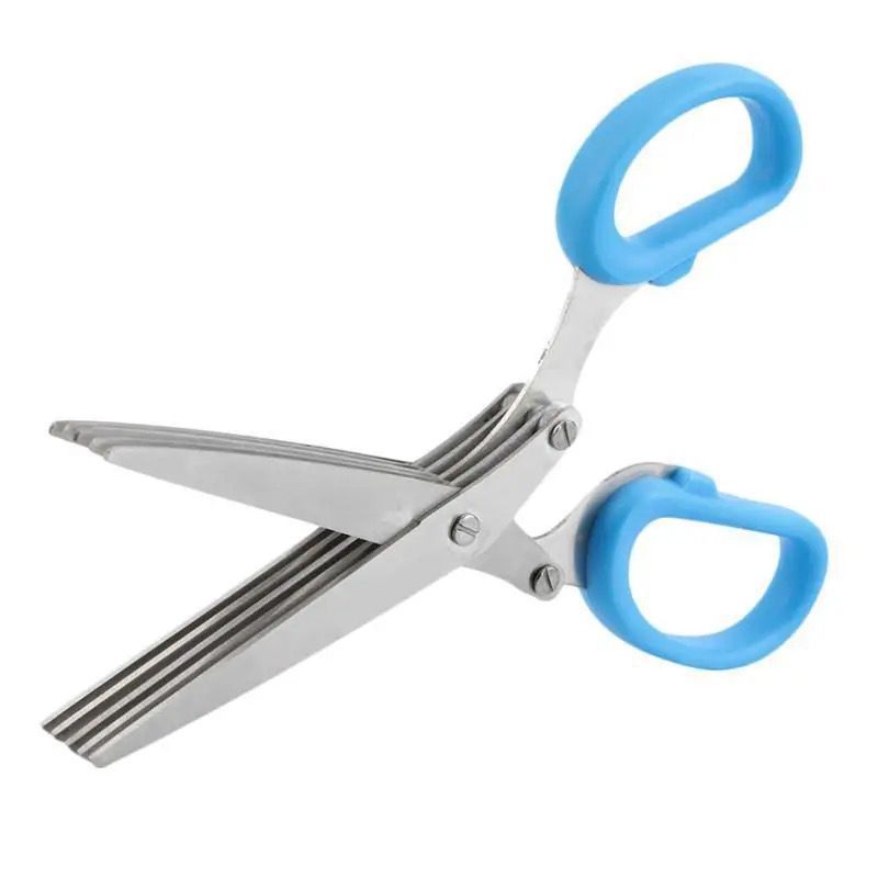 Multi-layer scissors onion and vegetable scissors five-layer office paper scissors stainless steel material long-term stable in stock supply