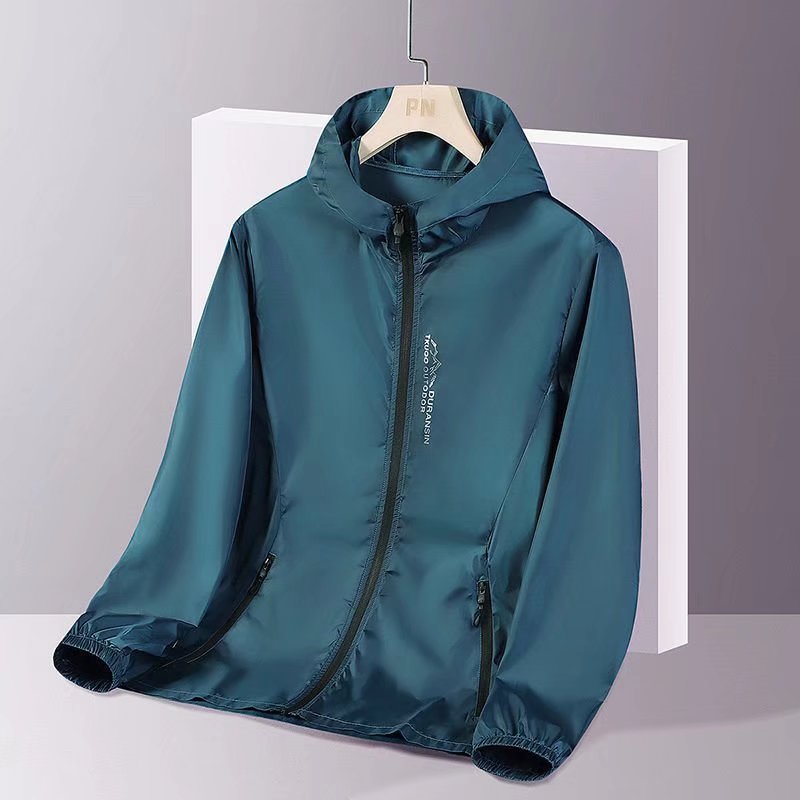 Ice Silk Sun Protection Suit Men's Summer Fashionable Casual Lightweight Breathable Outdoor Fishing Sun Protection Suit Men's and Women's Jacket