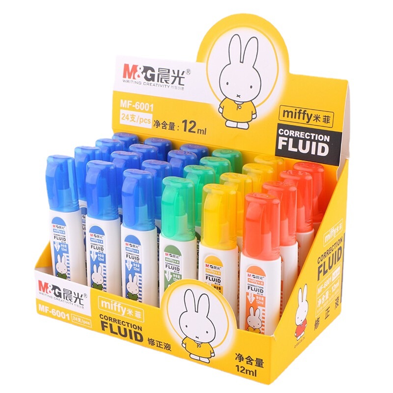 Chenguang MF6001 Correction Fluid Miffy Correction Fluid White 12ml Student Office Error Correction Pen Large Capacity Correction Fluid