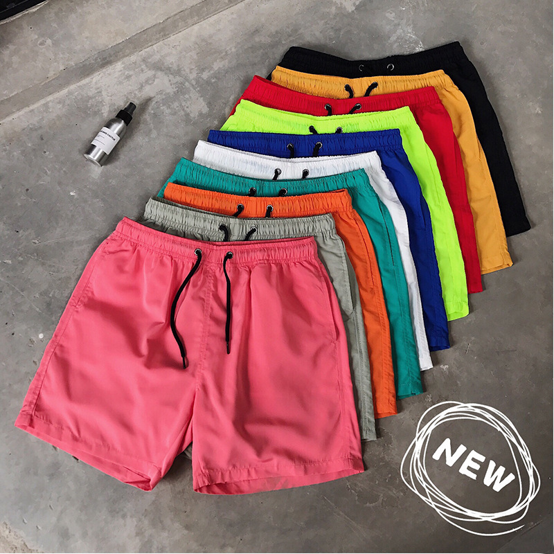 Factory direct 23 summer men's casual shorts candy color pants men's ten color Foreign Trade beach pants men's wholesale