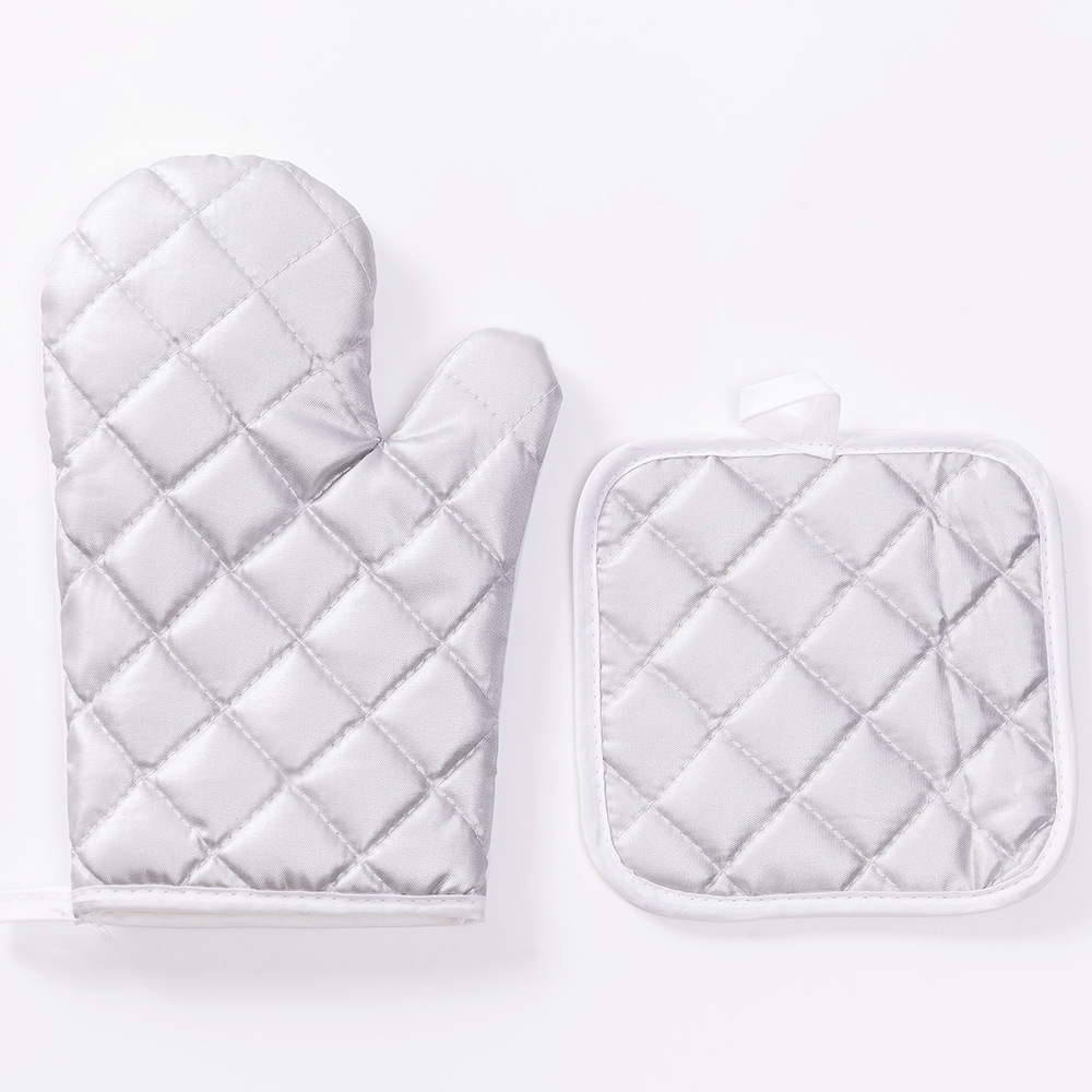 Solid Color Sublimation Printing Digital Printing Thermal Transfer Blank Oven Gloves Kitchen Baking Microwave Oven Anti-scald Gloves Set