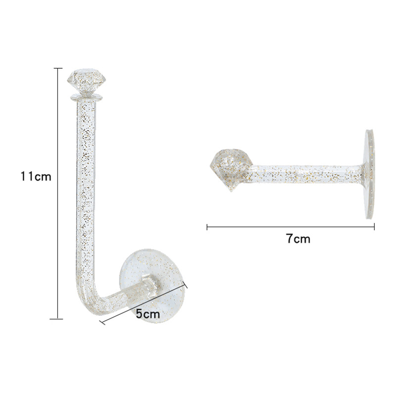 Headband Headband Jewelry Storage Wall Hanging Hair Ring Hook Diamond Punch-free Keychain Hook Rubber Band Finishing Hook