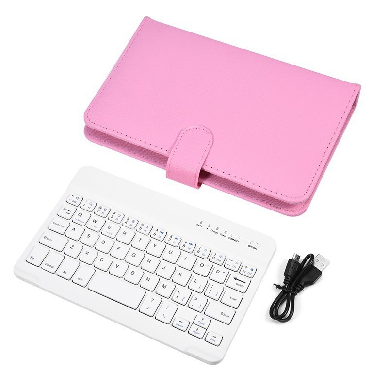 Mobile phone Bluetooth keyboard protective cover flip office wireless support frame leather cover two-in-one Russian Thai Korean